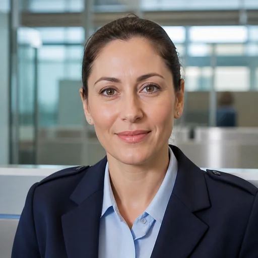 Border officer for the passport-control practice conversation